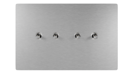 Brushed Metal Silver Main Switch Panel (GR6)